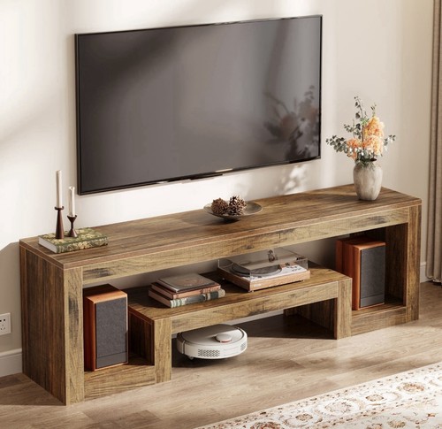 Rustic wood stand media - rustic, tv