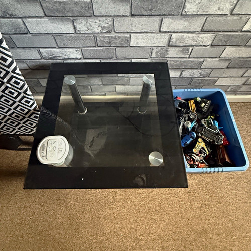 Tier glass metal tv - &,