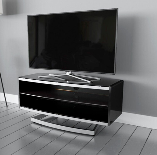 Contemporary black glass - contemporary, tv